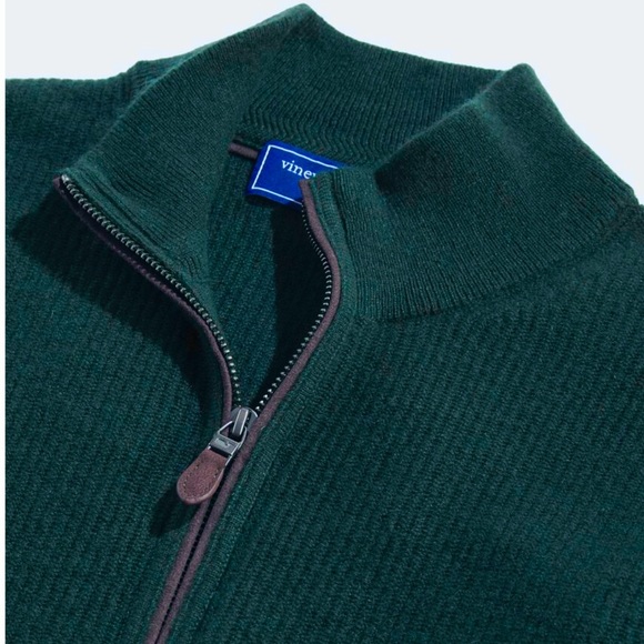 NWOT Vineyard Vines Cashmere Quarter-Zip - Picture 2 of 16